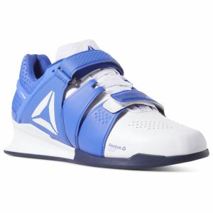 Buty Crossfit Męskie Reebok Legacy Lifter Białe/Granatowe PL 74HFAJG